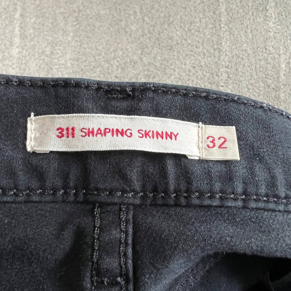 Levi's 311 Jeans Women's 32x30 Shaping Skinny Leg Mid Rise Black Premium Denim - Picture 6 of 9
